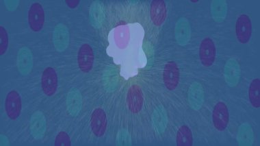 Soyut hareket desenli fütüristik video üretimi için dinamik dijital arkaplan