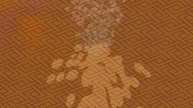 Benzersiz dijital animasyon tarzı grafikleri olan yaratıcı ortam tasarımı için yenilikçi hareket dokusu