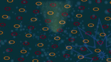 Organik desenli yüzey giriş stili video film sanatı ile soyut arkaplan tasarımı