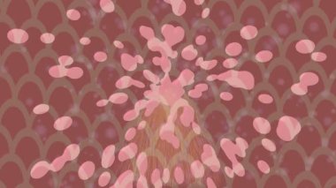 Benzersiz dijital animasyon tarzı grafikleri olan yaratıcı ortam tasarımı için yenilikçi hareket dokusu