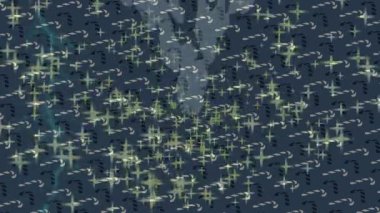 Soyut hareket desenli fütüristik video üretimi için dinamik dijital arkaplan