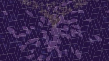 Soyut hareket desenli fütüristik video üretimi için dinamik dijital arkaplan