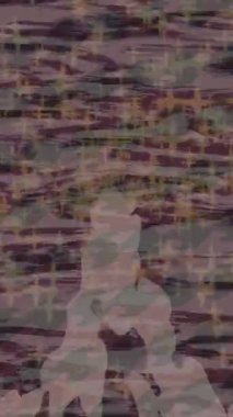 Soyut hareket desenli fütüristik video üretimi için dinamik dijital arkaplan