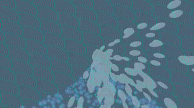 Benzersiz dijital animasyon tarzı grafikleri olan yaratıcı ortam tasarımı için yenilikçi hareket dokusu