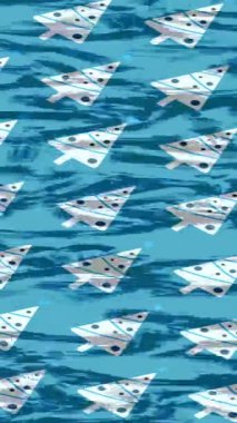 Soyut hareket desenli fütüristik video üretimi için dinamik dijital arkaplan