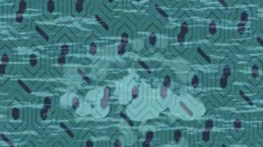 Soyut hareket desenli fütüristik video üretimi için dinamik dijital arkaplan