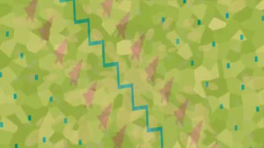 Benzersiz dijital animasyon tarzı grafikleri olan yaratıcı ortam tasarımı için yenilikçi hareket dokusu