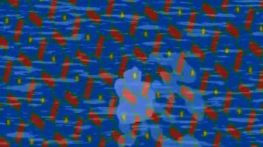 Benzersiz dijital animasyon tarzı grafikleri olan yaratıcı ortam tasarımı için yenilikçi hareket dokusu