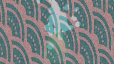 Soyut hareket desenli fütüristik video üretimi için dinamik dijital arkaplan