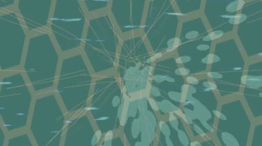 Soyut hareket desenli fütüristik video üretimi için dinamik dijital arkaplan