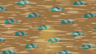 Benzersiz dijital animasyon tarzı grafikleri olan yaratıcı ortam tasarımı için yenilikçi hareket dokusu