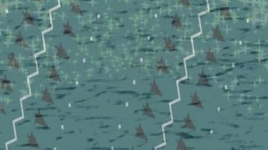 Benzersiz hareket grafikleri tasarım sanatına sahip yaratıcı film üretimi için özet bir arkaplan