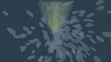 Benzersiz dijital animasyon tarzı grafikleri olan yaratıcı ortam tasarımı için yenilikçi hareket dokusu