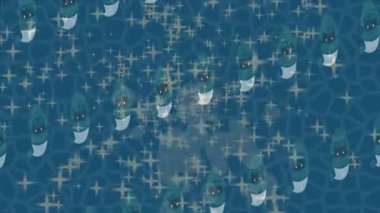 Benzersiz video giriş tasarımı projeleri için detaylı yüzey kalıbı film animasyon stili grafik girişi