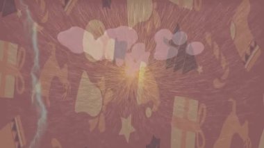 Lüks hareket projeleri için soyut tasarım stili animasyonu olan üst düzey dijital doku