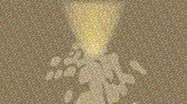 Organik desenli yüzey giriş stili video film sanatı ile soyut arkaplan tasarımı