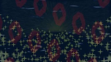 Soyut hareket desenli fütüristik video üretimi için dinamik dijital arkaplan