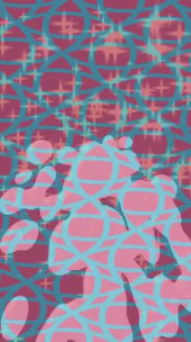 Benzersiz dijital animasyon tarzı grafikleri olan yaratıcı ortam tasarımı için yenilikçi hareket dokusu