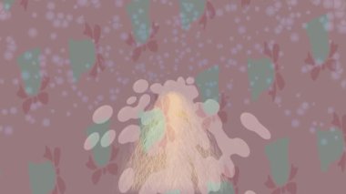 Soyut hareket desenli fütüristik video üretimi için dinamik dijital arkaplan