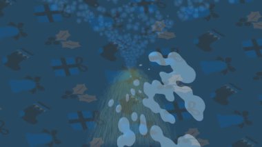 Soyut hareket desenli fütüristik video üretimi için dinamik dijital arkaplan