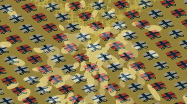 Benzersiz video giriş tasarımı projeleri için detaylı yüzey kalıbı film animasyon stili grafik girişi