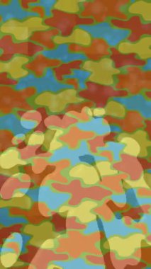 Benzersiz dijital animasyon tarzı grafikleri olan yaratıcı ortam tasarımı için yenilikçi hareket dokusu