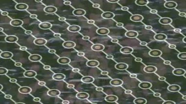 Soyut hareket desenli fütüristik video üretimi için dinamik dijital arkaplan