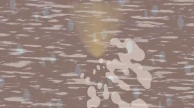 Benzersiz dijital animasyon tarzı grafikleri olan yaratıcı ortam tasarımı için yenilikçi hareket dokusu