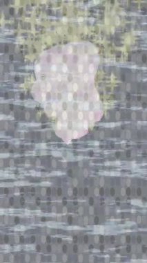 Benzersiz dijital animasyon tarzı grafikleri olan yaratıcı ortam tasarımı için yenilikçi hareket dokusu