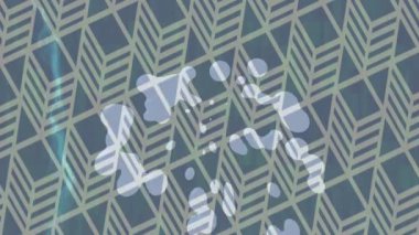 Benzersiz dijital animasyon tarzı grafikleri olan yaratıcı ortam tasarımı için yenilikçi hareket dokusu