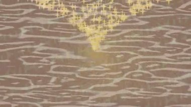 Benzersiz dijital animasyon tarzı grafikleri olan yaratıcı ortam tasarımı için yenilikçi hareket dokusu