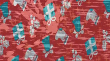 Benzersiz video giriş tasarımı projeleri için detaylı yüzey kalıbı film animasyon stili grafik girişi