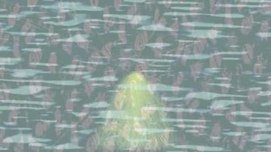 Estetik doku arkaplan tasarımı renkli hareket grafikleri ile moda film giriş profosyoneli