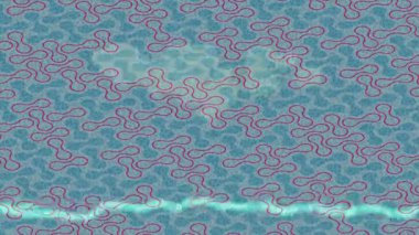 Benzersiz dijital animasyon tarzı grafikleri olan yaratıcı ortam tasarımı için yenilikçi hareket dokusu