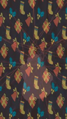 Soyut hareket desenli fütüristik video üretimi için dinamik dijital arkaplan