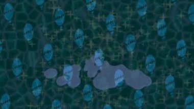 Soyut hareket desenli fütüristik video üretimi için dinamik dijital arkaplan