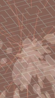 Soyut hareket desenli fütüristik video üretimi için dinamik dijital arkaplan