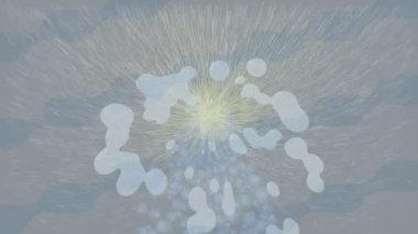 Benzersiz dijital animasyon tarzı grafikleri olan yaratıcı ortam tasarımı için yenilikçi hareket dokusu