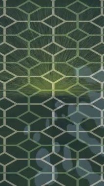 Soyut hareket desenli fütüristik video üretimi için dinamik dijital arkaplan