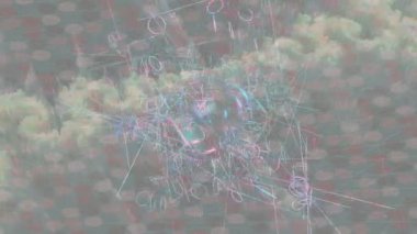 Benzersiz hareket grafikleri tasarım sanatına sahip yaratıcı film üretimi için özet bir arkaplan