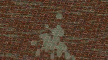 Organik desenli yüzey giriş stili video film sanatı ile soyut arkaplan tasarımı