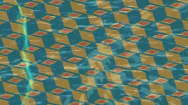 Soyut hareket desenli fütüristik video üretimi için dinamik dijital arkaplan