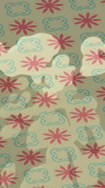 Benzersiz video giriş tasarımı projeleri için detaylı yüzey kalıbı film animasyon stili grafik girişi