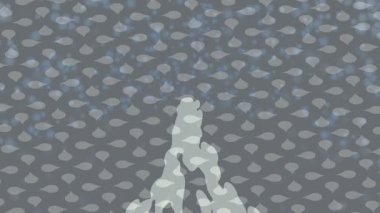 Benzersiz dijital animasyon tarzı grafikleri olan yaratıcı ortam tasarımı için yenilikçi hareket dokusu