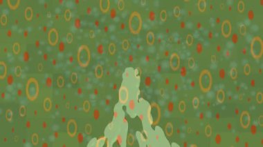 Benzersiz dijital animasyon tarzı grafikleri olan yaratıcı ortam tasarımı için yenilikçi hareket dokusu