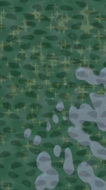 Benzersiz dijital animasyon tarzı grafikleri olan yaratıcı ortam tasarımı için yenilikçi hareket dokusu