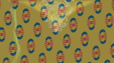 Dijital doku yüzey tasarım biçimi ile modern video animasyonu için gelişmiş hareket grafikleri