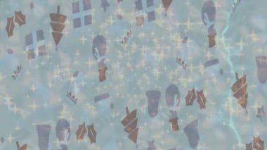 Modern medya üretimi için fütüristik dijital soyut doku sinematik tarz hareketli grafik ögesi