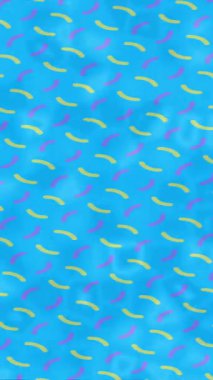 Benzersiz dijital animasyon tarzı grafikleri olan yaratıcı ortam tasarımı için yenilikçi hareket dokusu