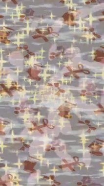 Soyut hareket desenli fütüristik video üretimi için dinamik dijital arkaplan